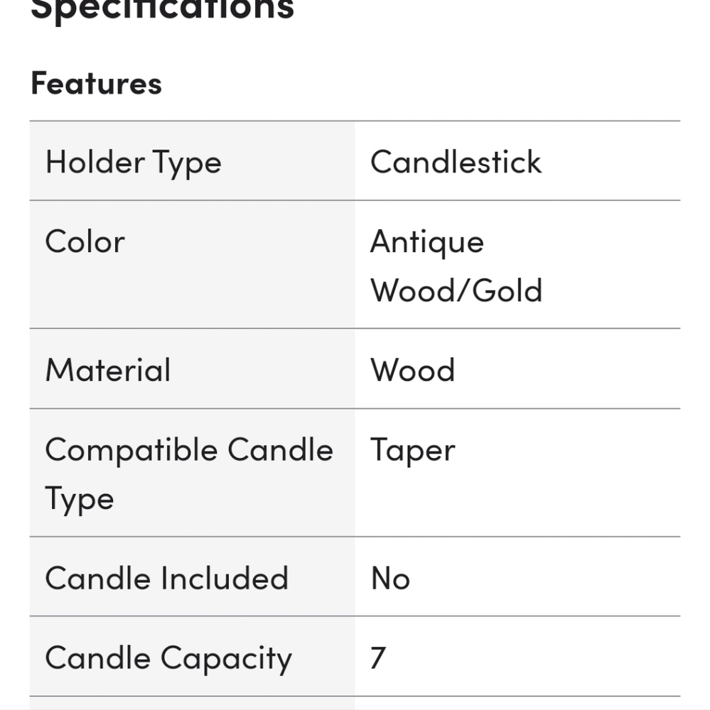Gold Candlestick - Picture 4 of 10
